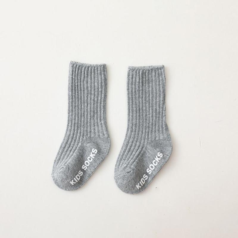 Bonbonfarbe Neue Kinder Baumwollsocke Für Jungen Kleinkinder Mädchen Knöchelsocken Gestreift Rutschfest Säugling Baby Bodensocke Weich