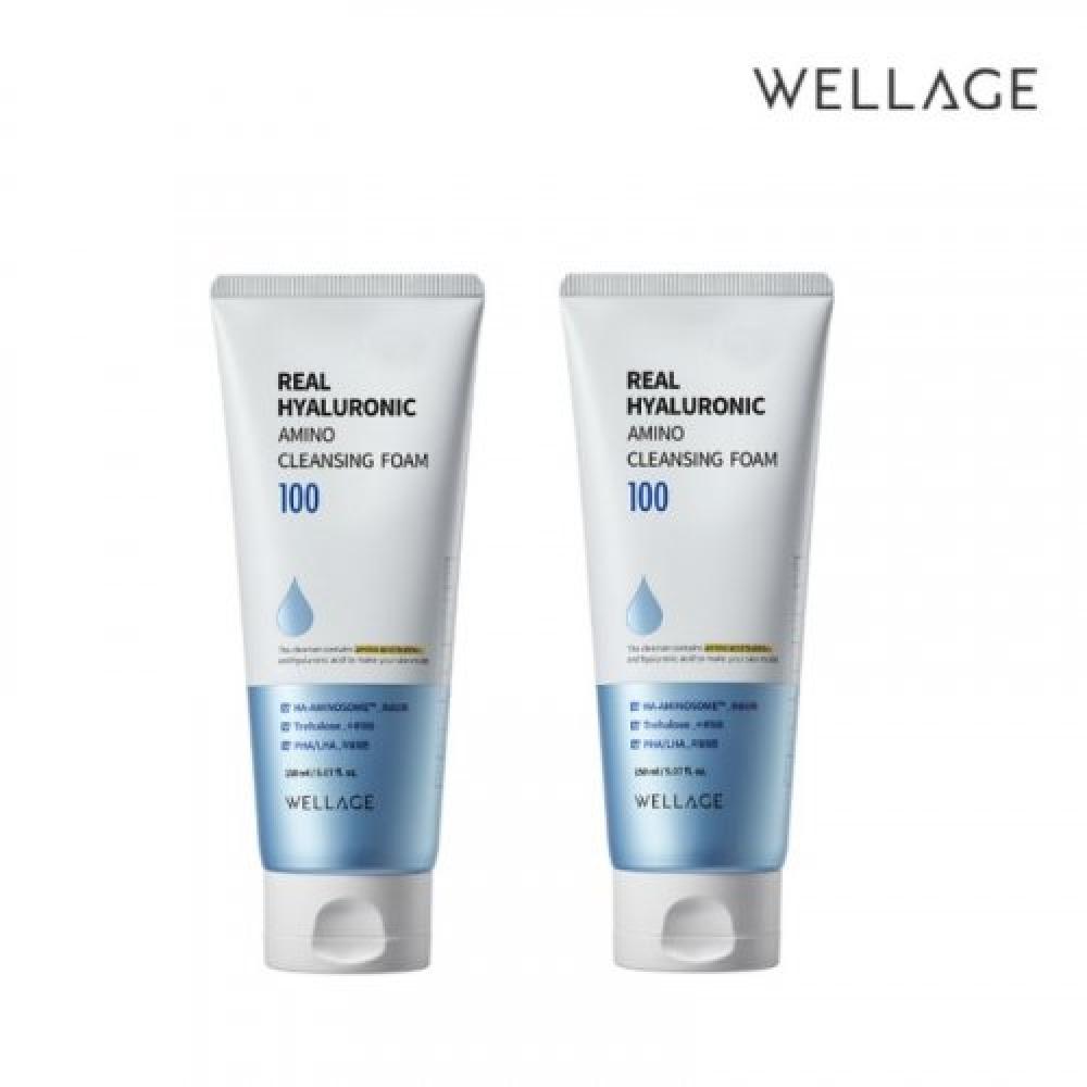 

Wellage Real Hyaluronic Amino Cleansing Foam 150ml X 2 NONE
