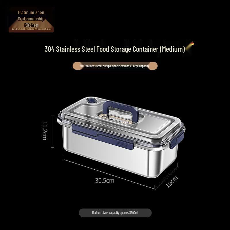Platinum Artisan Chef 3.8L 304 Stainless Steel Food Storage Container with Handle
