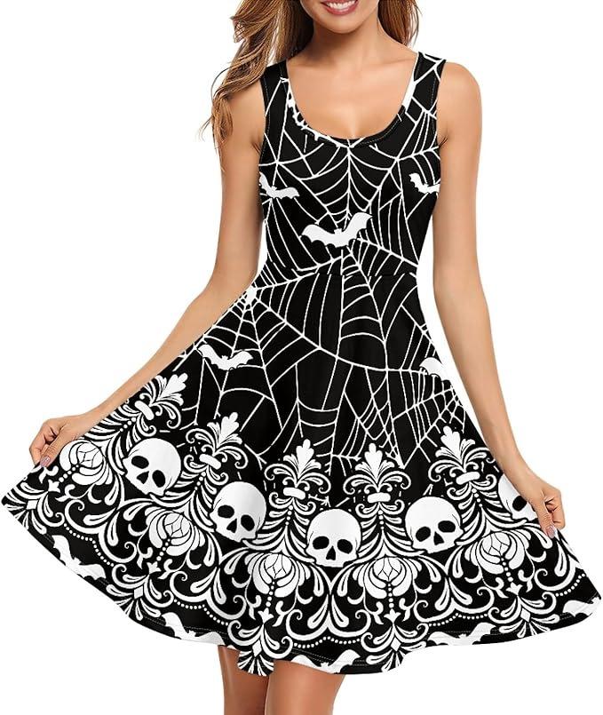 Summer Dress Casual Sleeveless Vest Cotton Skating Vest Short Medium and Long Dress