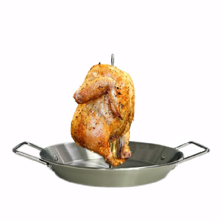 Supporto per Spiedini Verticale per Grigliatura Simultanea 3 Spiedini in Acciaio Inossidabile Sistemi di Circolazione del Calore Spiedini per BBQ