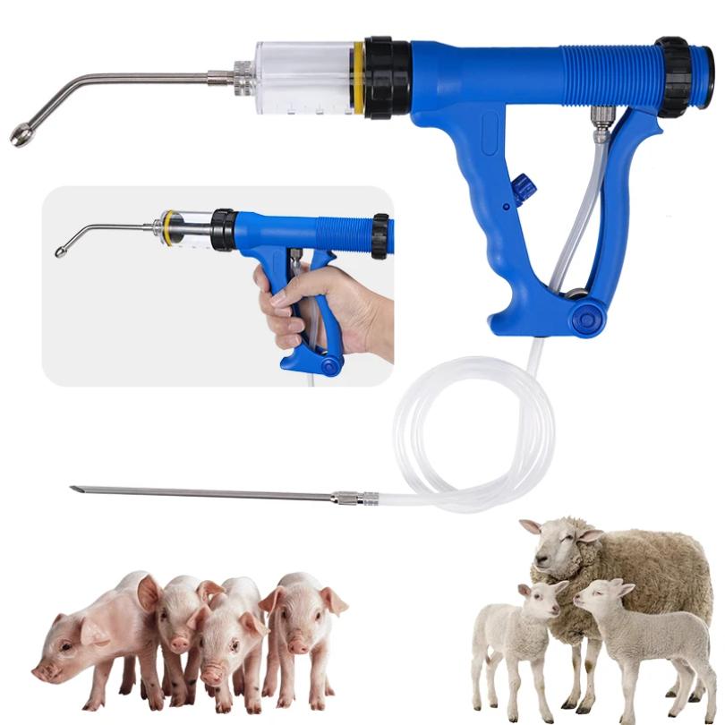 Livestock Animal Dosing Device Feeding Gun Continuous Drench Infusion Device Pig Chicken Cattle 10/20/30/50ML Veterinary tools