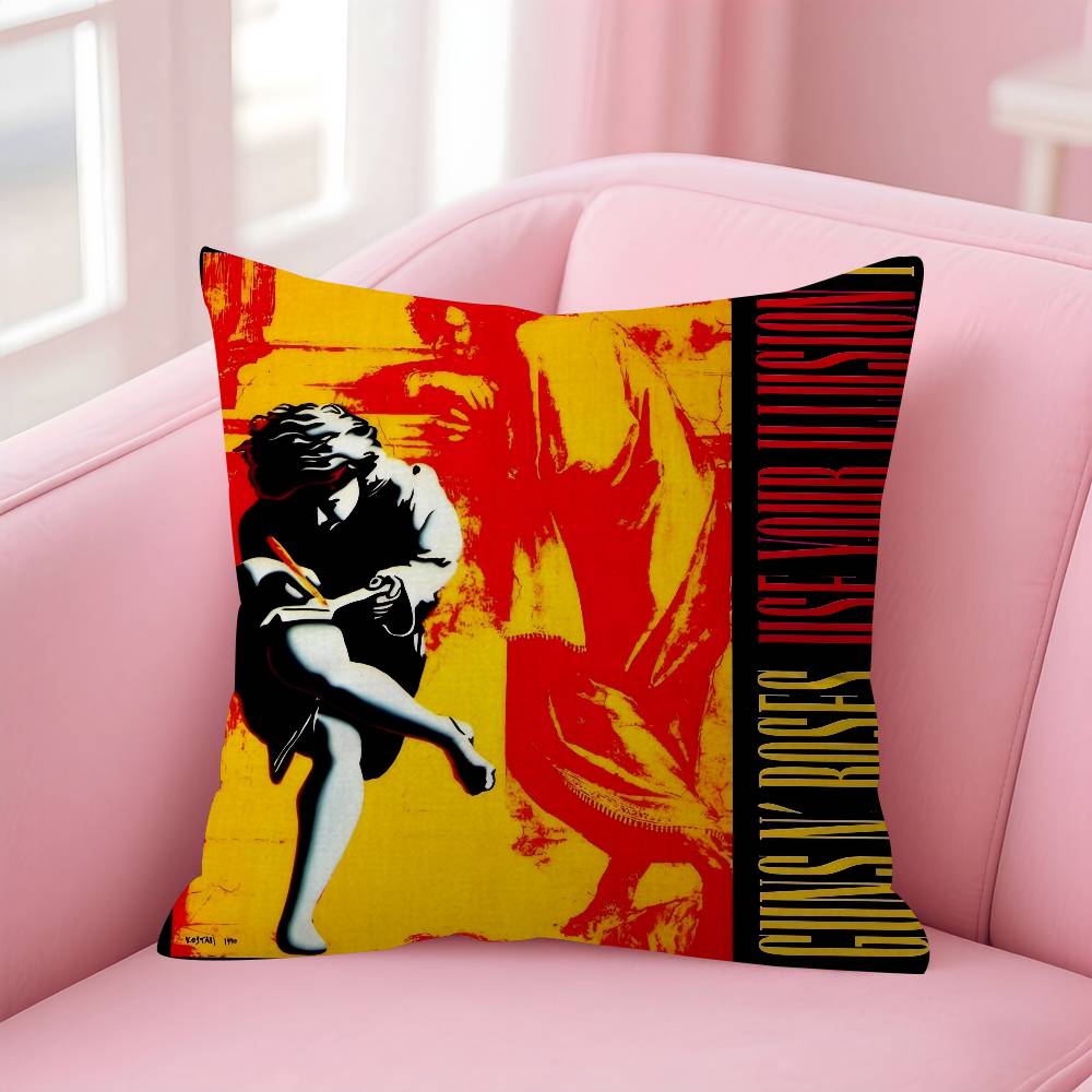 Rock Music Band GGuns N Roses  Personalized Pillow Dust Cover Bedroom Kids Party Decoration Pillowcase Birthday Children Gift
