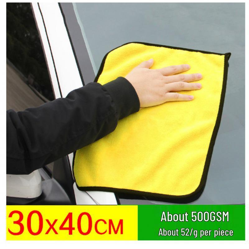 Dual-Color Coral Fleece Microfiber Car Wash & Drying Towel: Absorbent, Lint-Free