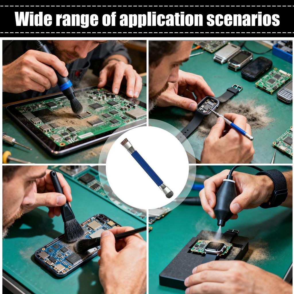 Double-Head Cleaning Brush Steel Wire Brush For Mobile Phone iPad Computer Motherboard Circuit Board Cleaning Repair Tools