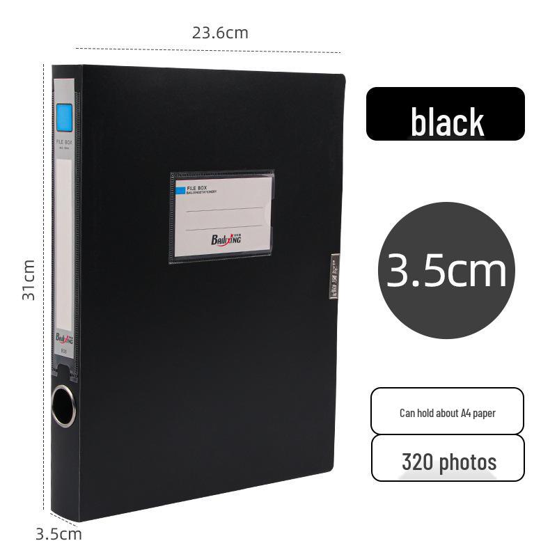 A4 Extra Thick Plastic Document Storage Box - Office File Organizer