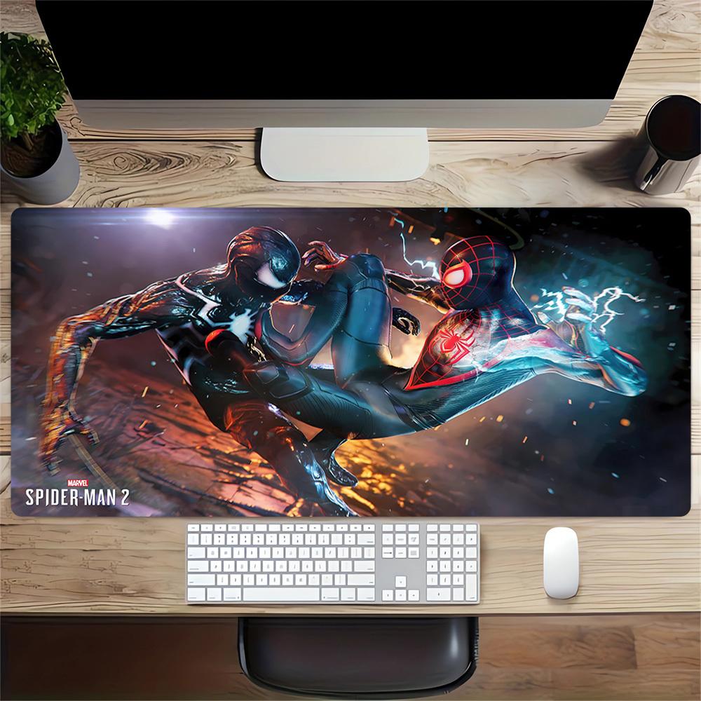 Large Multi-Size Non-Slip Rubber Base Spiderman, Hero Mouse Pad, Stitched Edges Keyboard Desk Mat for School, Office, Home, Gift for Friend