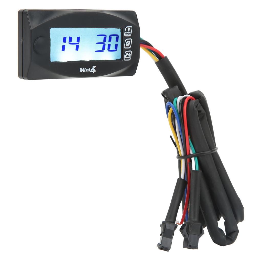 Miernik 4 w 1 Temperatura Wody Oleju Czas Napięcie Wyświetlacz Cyfrowy LCD DC12V Uniwersalny do Motocykla M12x1.5