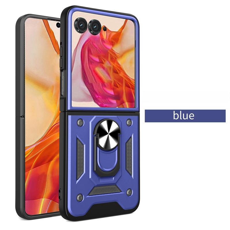 Shockproof Armor Case For Motorola Razr 50 Ultra Razr + Plus 2024 Car Magnetic Ring Holder Back Cover For Moto Razr50 Razr+ Capa