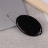 Small Oval Coin Purse Mini Earrings Rings Storage Box With Chain Solid Color Pvc  Portable Bag Pendant
