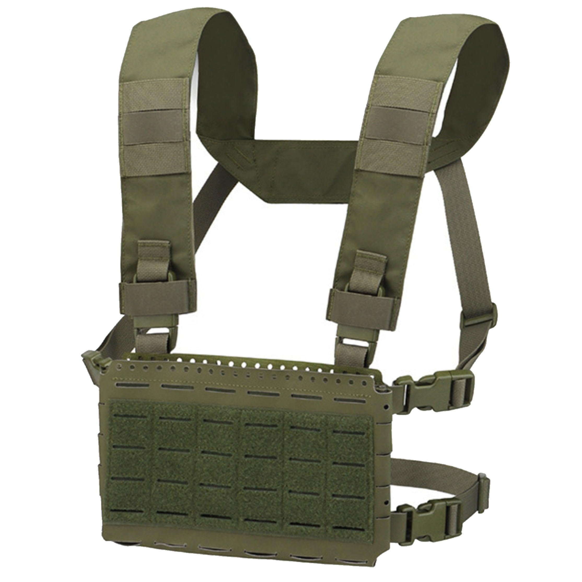 

Sabsta MK5 Chest Rig, 500D Reinforced Nylon, Lightweight Micro Tactical Vest for Airsoft (Green)