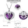 shajwo Cremation Jewelry Angel Wing Heart Urn Ashes Necklace for Women Men Birthstone Loved One Memorial Pendant