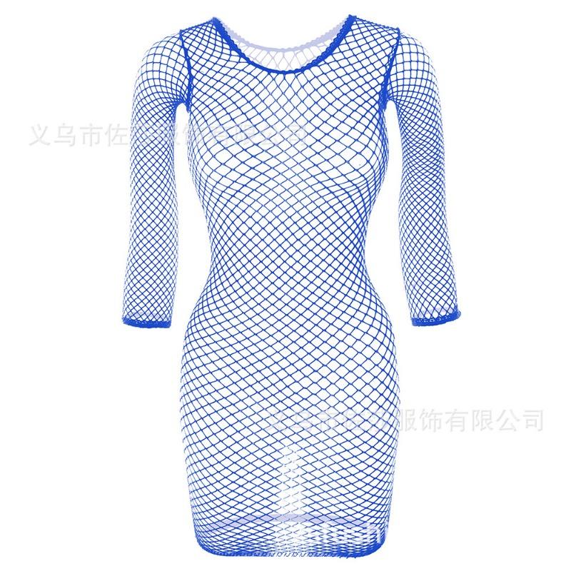 Sex underwear sexy fishing net perspective one-piece net socks suspender temptation hollow open one-piece stockings net