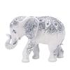 Elephant Statue Elegant Design Home Decor Resin Craft White Animal Figurine Desktop Display for Living Room Office
