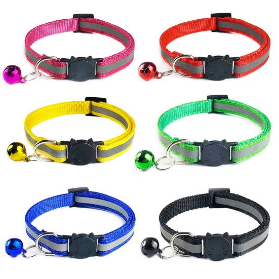 Reflective Puppy Dog Cat Adjustable Collar Release Buckle Neck Strap Pet Supply