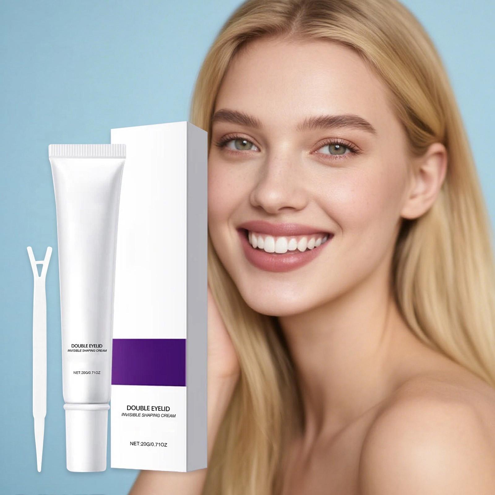

Double Eyelid Shaping Cream Eye Makeup Tool: Long-lasting And Styling Cream Double Creases Enlarge The Eyes One Size білий