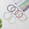 Colorful Beads Anklets Summer Beach Boho Women Elastic Rope Chains Adjustable Ankle Bracelet Beach Jewelry Vacation Accessories