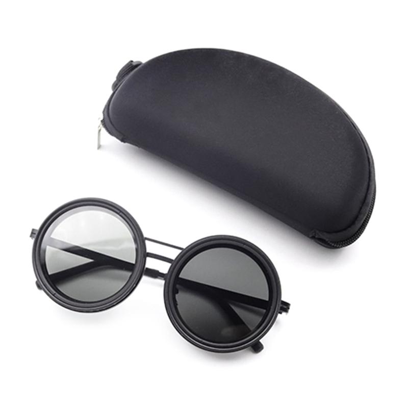 Retro Steampunk Round Polarized Sunglasses with UV400 Protection Adjustable Dimming Glasses for Men  Women Unisex