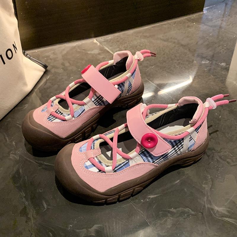Ma Speedism 2025 new thick-soled ugly cute shoes women's summer niche design sense sports and leisure shoes Mary Jane single shoes