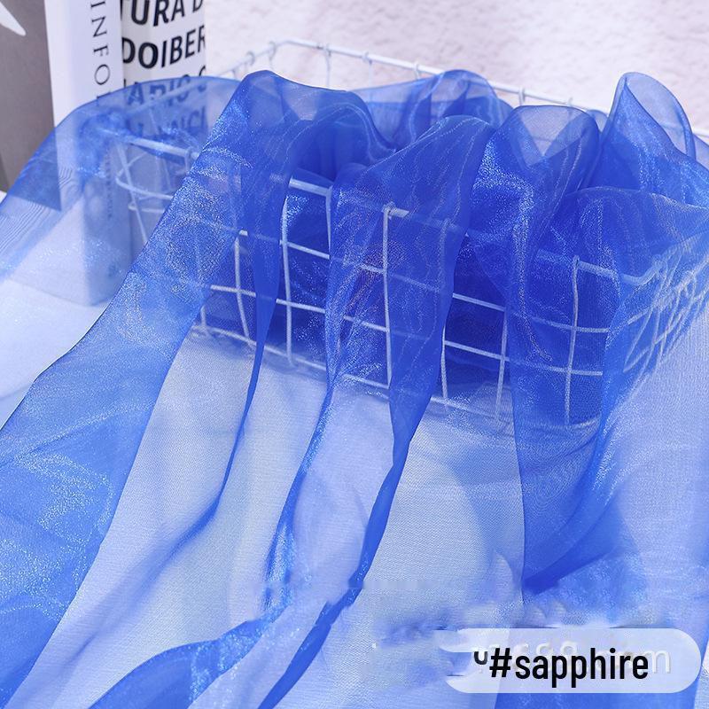 Organzová látka na zdobenie svadobných šiat: Šifónová trojnitná 3060 Ice Yarn, Sukňa z lesklej priadze a látka na pozadie