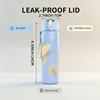 1PC Dry Beige Pampas Grass Bouquet Print 750ml Color Plastic Sports Water Bottle Leakproof Flip Straw Lid Suitable for Sports Office Home Use
