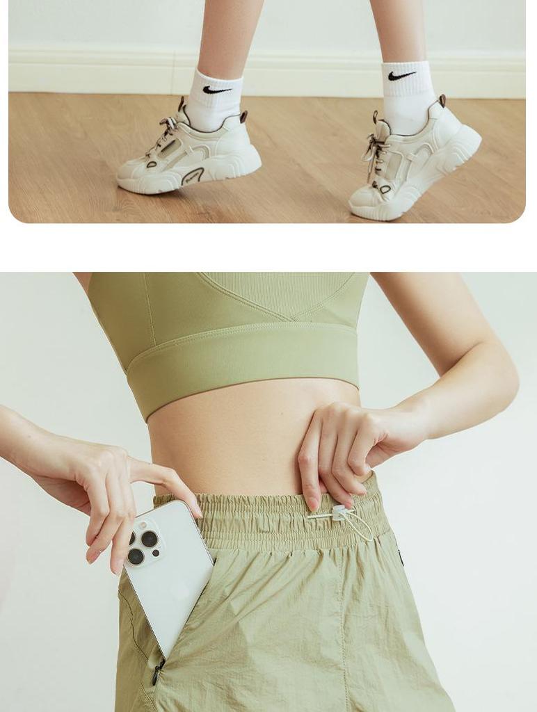 Women's High-Waisted Quick-Dry Loose-Fit Sports Shorts for Yoga and Running