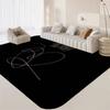 Love Yourself Flower Kpop Floor Mat INS Style Soft Bedroom Floor House Laundry Room Mat Anti-skid Household Carpets