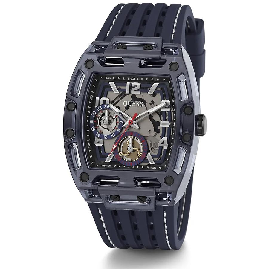Guess Watches for Men - Blue Navy Chronograph Watch Band, Multifunction Quartz Watches Male, Ideal for Daily Wear & Gifting GW0499G1
