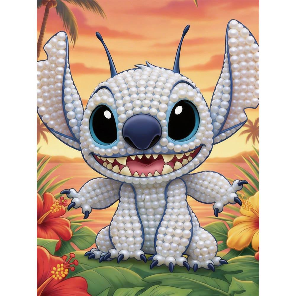

Disney Pearl Painting Stitch Hawaiian Sunset Creative Art 5D Exquisite Landscape Sparkling Craft Home Wall Decoration DIY Handmade Gift 35x45cm