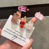 5Pcs Small Ice Cream Hair Clips Cute Funky Popsicle Hair Grips For Bangs Animation Ins Style High Aesthetic For Kids
