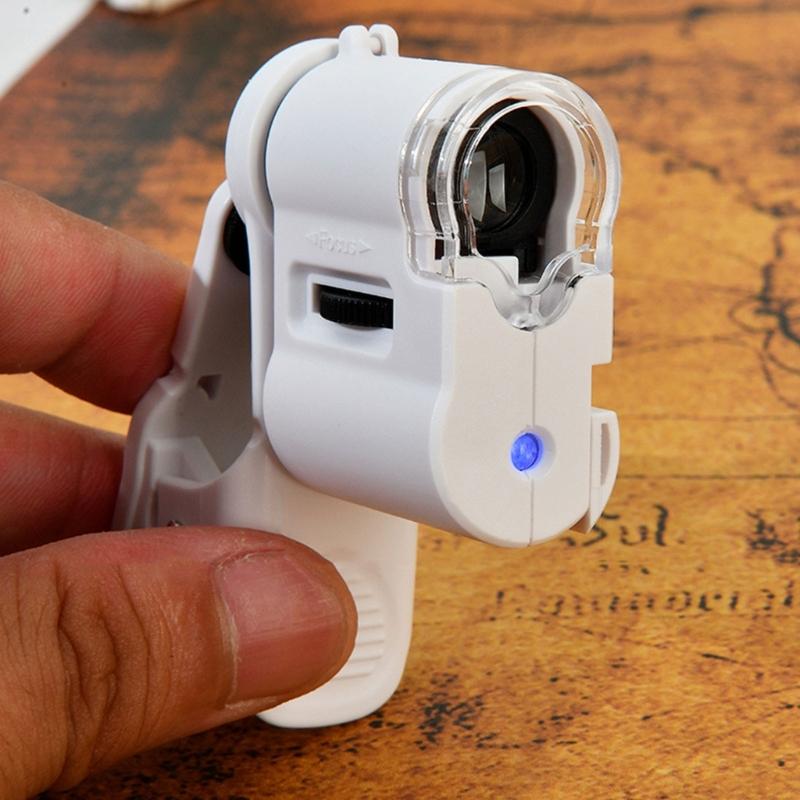 Counterfeits Detection Magnifying Glass 80X 100X Zoom Handheld Microscope For Banknotes Stamps Inspection Identification