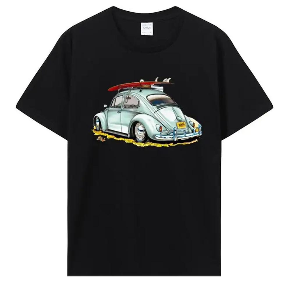 Classic Car Tops T Shirt Classic Car Pattern TShirt For Men Creative Graphic O-neck Custom Printed Cotton T-shirt 42819
