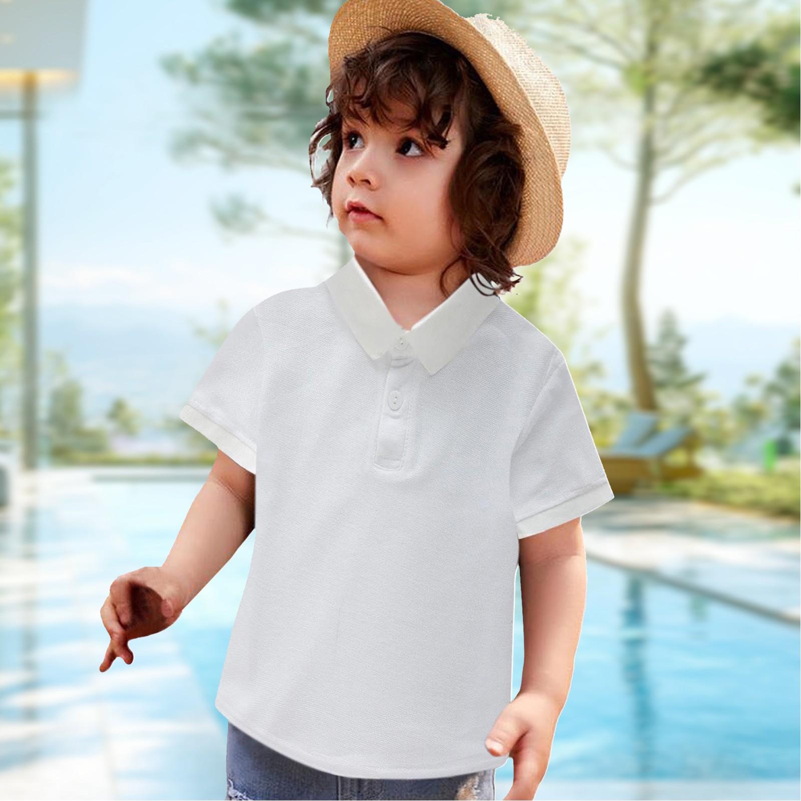 

Детская рубашка с коротким рукавом, школьная форма, рубашки для мальчиков 100 белый