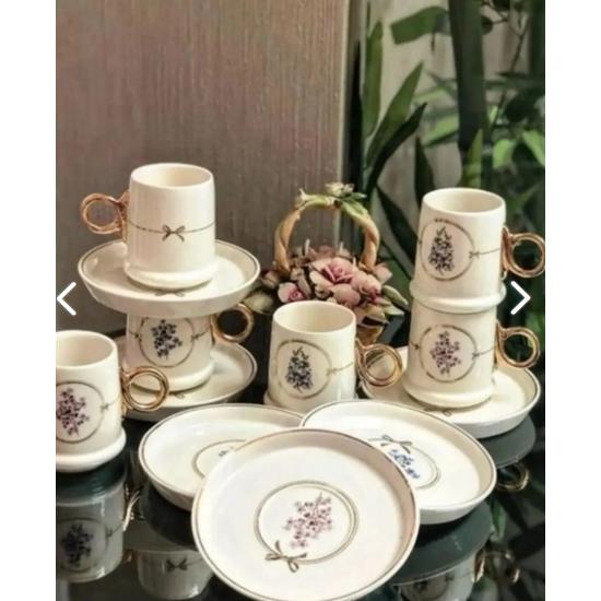 Wild Rose 6 Kişilik Porselen Kahve Fincanı Takımı 11825