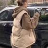 Women's College Style Cotton Padded Jacket Vest - Versatile, Loose Fit, Thickened Outerwear for Autumn and Winter