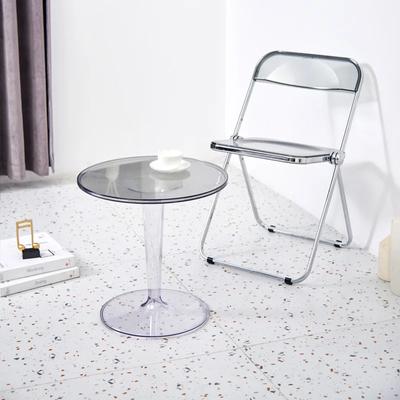 Transparent Chair Acrylic Fashion Chair Modern Milk Tea Dining Chair Stool Folding Restaurant  Balcony Furniture