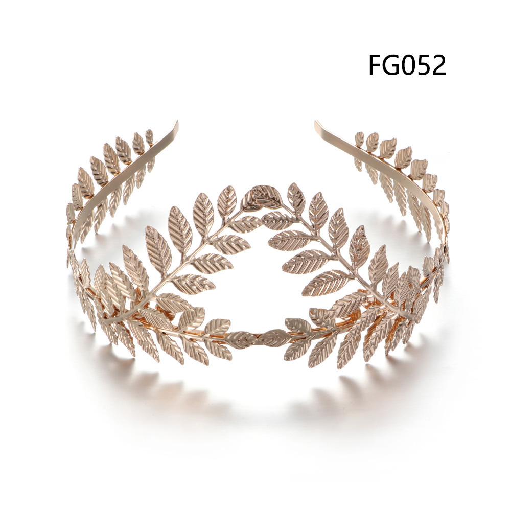 Retro Gold Leaf Wedding Roman Bride Greek Women Hair Accessories Bride Head Jewel Headband Head Tiaras Crown Jewelry Hair Hoop