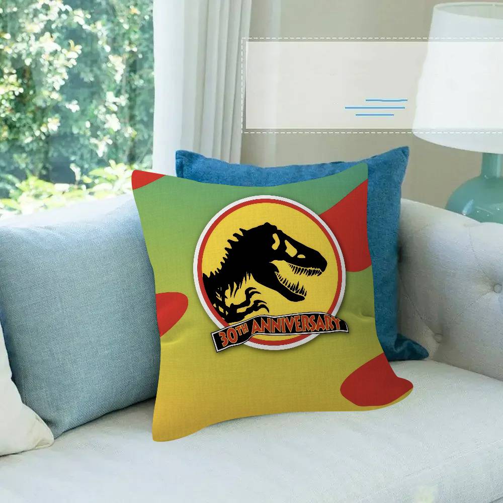 C-Cool J-Jurassic Logo World Personalized Picture Text Home Decorative Pillows Household Gifts 45X45Cm