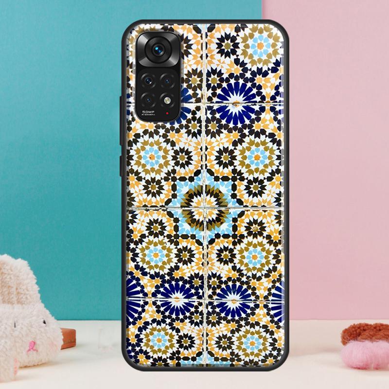 Moroccan Tile Case For Xiaomi Redmi Note 13 Pro 14 12 11 9 10 9S 10S 11S 12S Redmi 14C 13C 10C 12C Cover