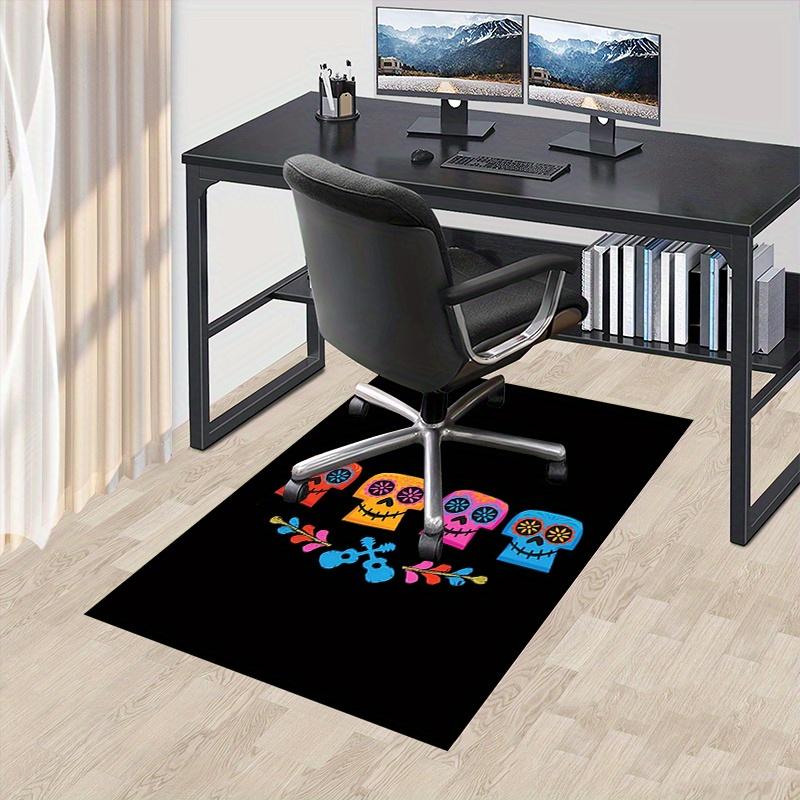 Office Rug Sugar Skulls, Day of the Dead Theme 3D Printed Anti-Slip Rug-Machine Washable for Living Room