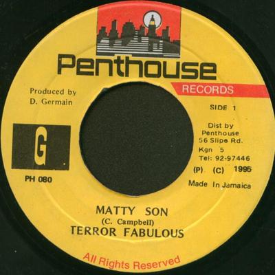 7-Zoll-Schallplatte TERROR FABULOUS Matty Son PH080 Penthouse Recor 1995 Jamaika Reggae Ska Dub Gebraucht