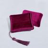 Rings Necklace Velvet Jewelry Holder Tassels Square Jewelry Box Simple Jewelry Packing Bag  Gift