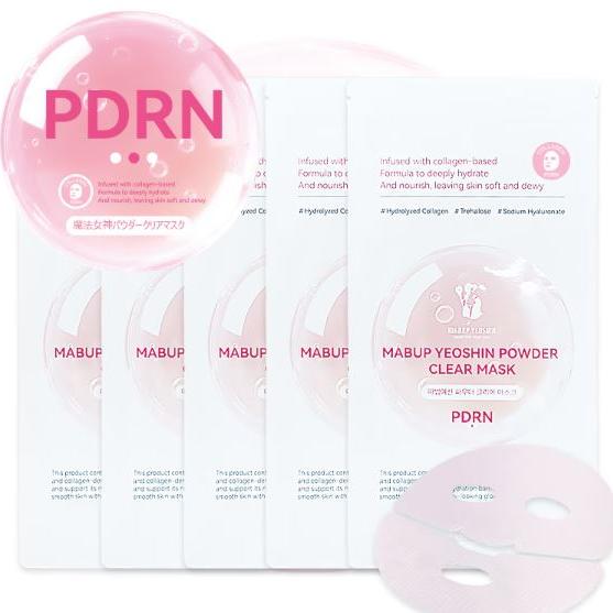 

MABUP YEOSHIN Powder Clear Mask 5ea / Hydrating, Nourishing, Moisturizing, Korean Cosmetics, Kbeauty