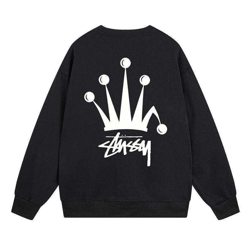 Sudadera Unisex con Estampado Stusy de Algodón Puro con Cuello Redondo - Estilo Moderno, Holgado y Casual
