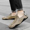 Men's Loafers Casual Leather Shoes Outdoor Moccasins Low-top Sneakers
