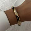 Retro New Trend Enamel Dropped Glaze Flower Texture Bracelet for Women Unique Design Evil Eye Floral Zircon Bangle Party Jewelry