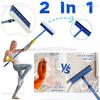 2in1 Telescopic Window Glass Cleaner Wiper with Rubber Squeegee and Durable Sponge Brush for Home Bathroom Mirror Cleaning Tool
