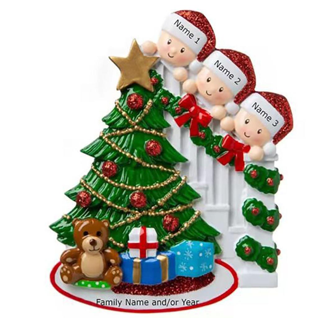 Resin Family Name Blessings Christmas Pendant Christmas Tree Ornaments Pendant