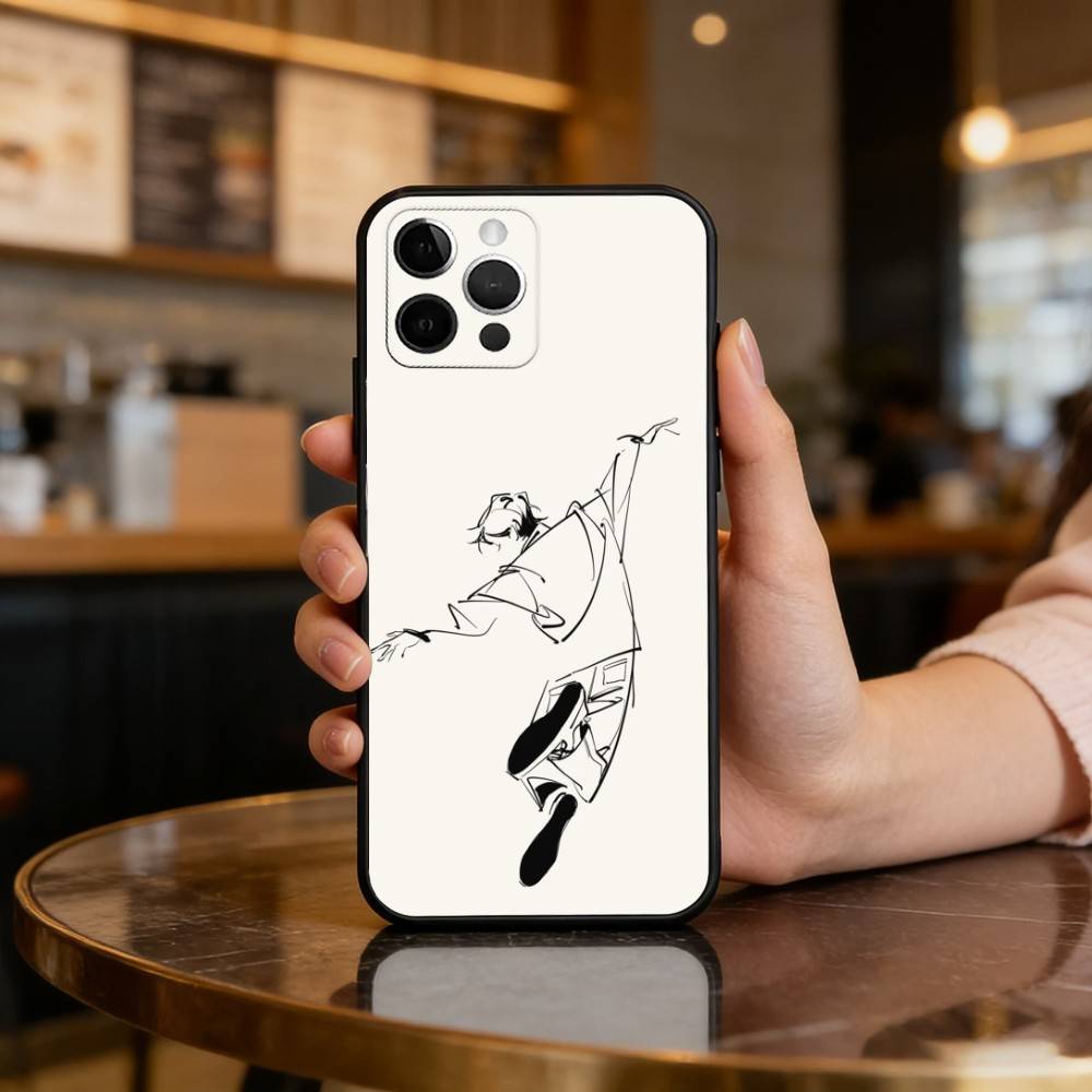 S-Surreal F-Figure A-Art Soft Silicone Black Cover,Phone Case For iPhone 17,16,15,14,13,12,11 Plus,Pro Max,XS