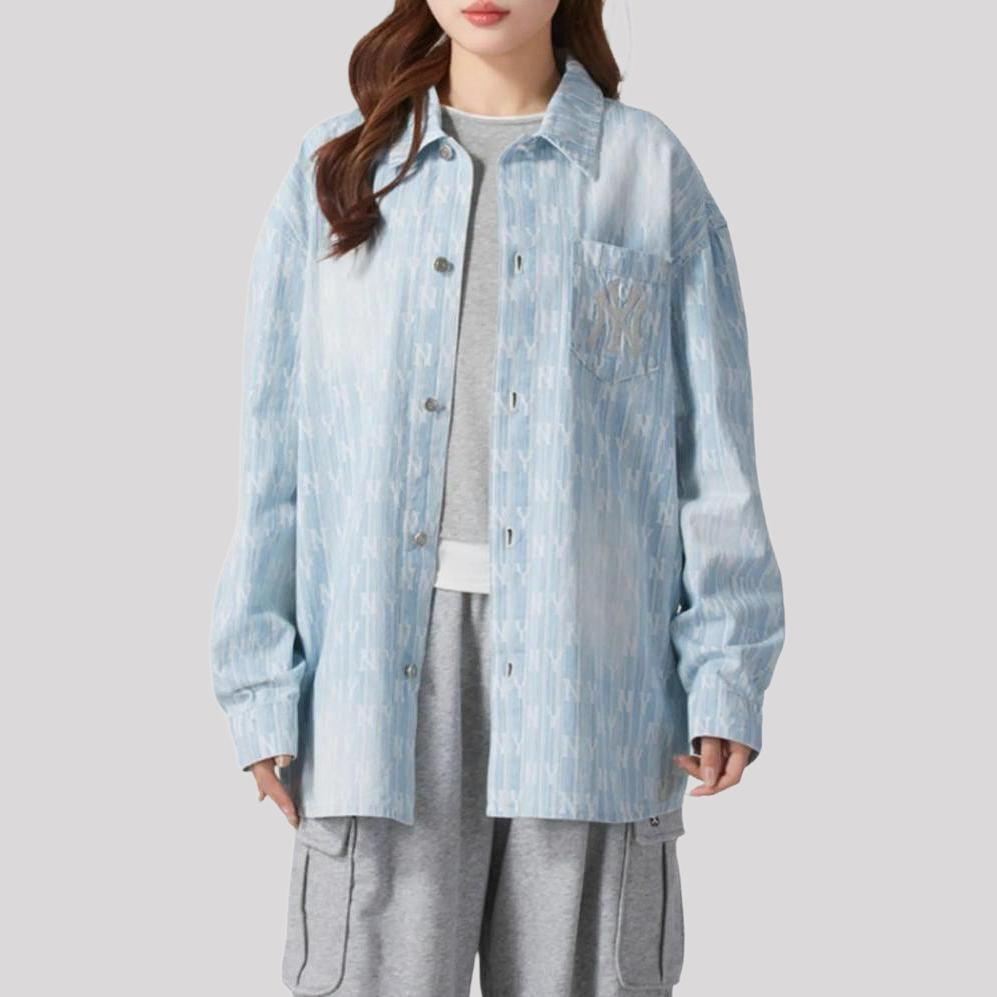 New MLB New York Yankees Old Flower Shirt Unisex Light Blue 3ADRM1051-50BLL